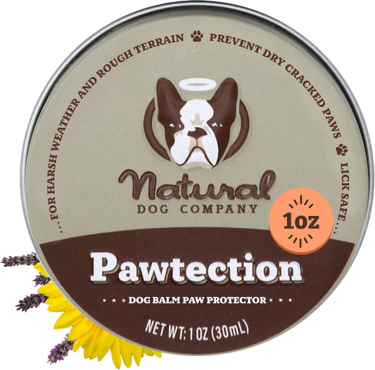 Pawtection, 1 Oz Tin, Veterinarian-Approved, All-Natural Dog Paw Balm and Moisturizer, Nourishing Dog Paw Protector for Rough Terrain and Harsh Temperatures